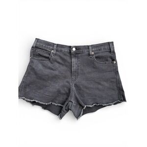 Signature by Levi Strauss Womens Heritage High Rise Shorts Black Denim Size 12